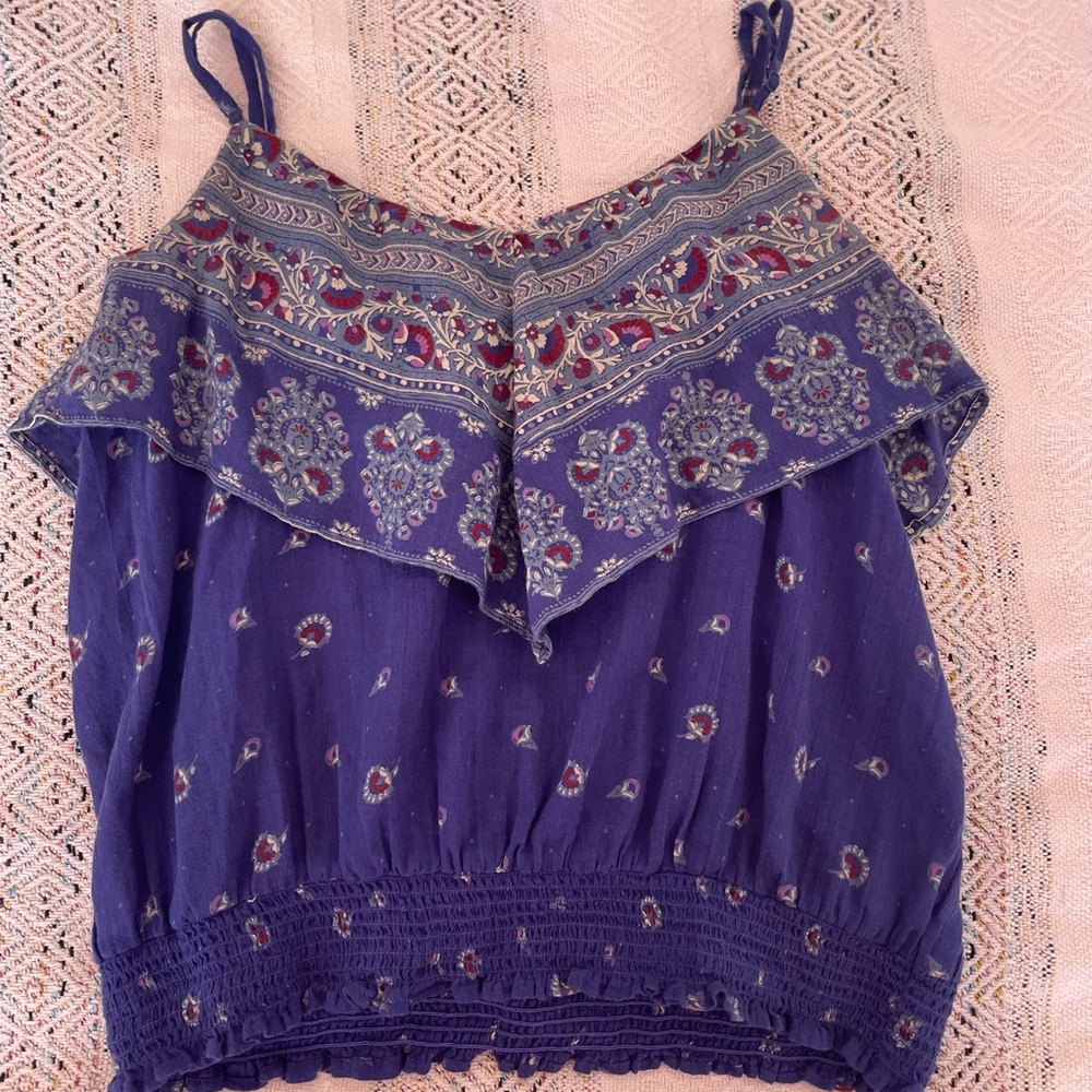 Blue American Eagle Top